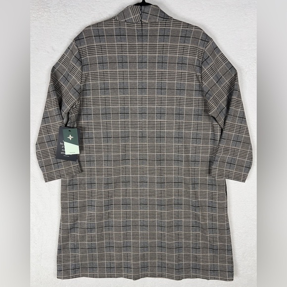 Tuckernuck Brown Plaid Mod Ellie Mini Dress Women's 2XL Mock Neck NWT - Picture 11 of 15